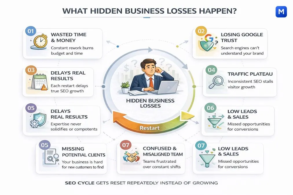 hidden SEO business losses from frequently changing SEO agencies