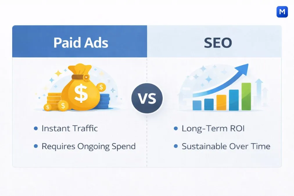 How SEO works to grow a business infographic