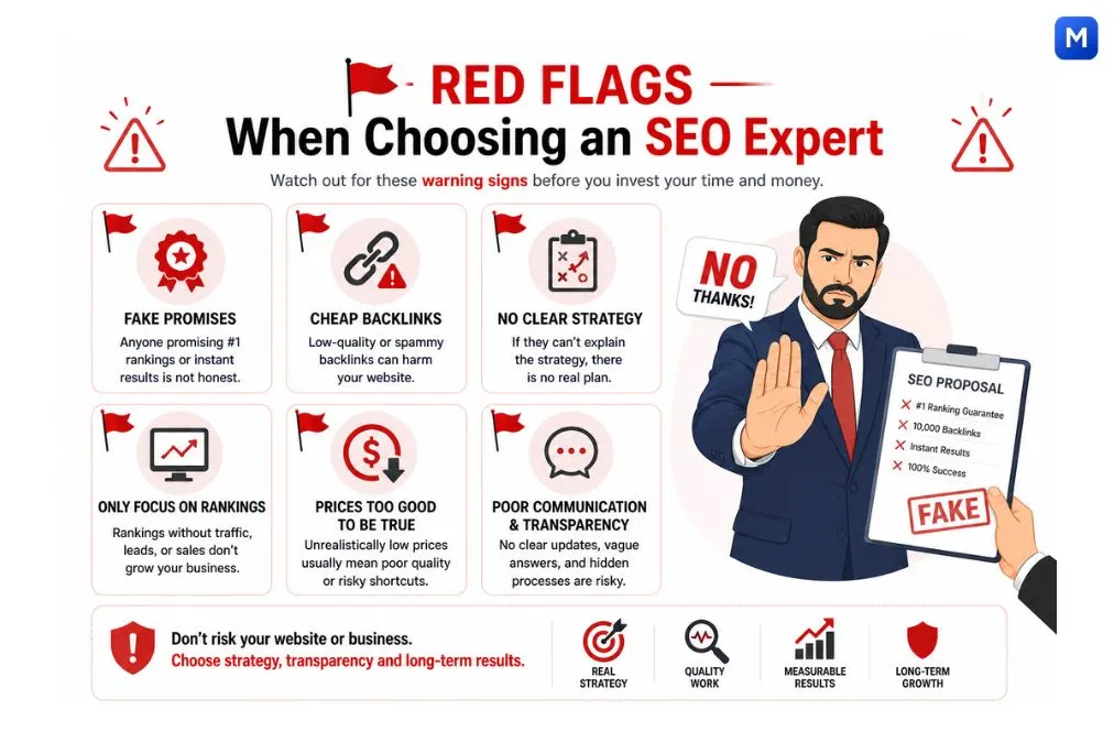 Red flags to avoid when hiring an SEO expert in Delhi NCR