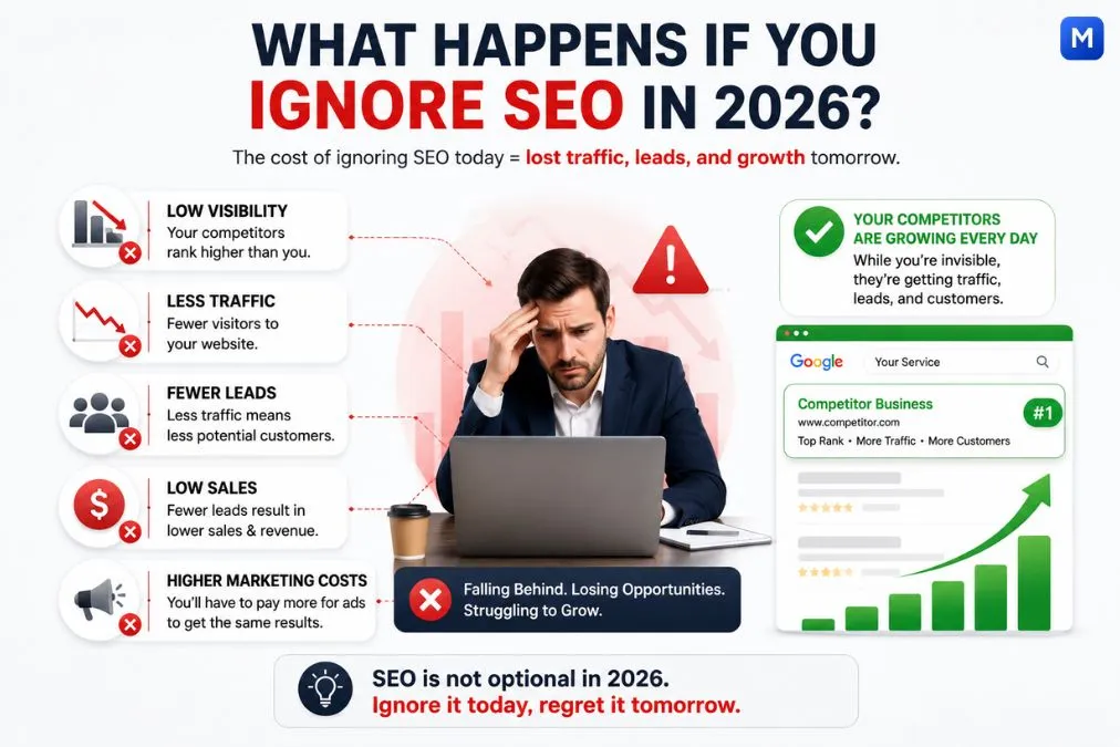 What happens if you ignore SEO in 2026 for small businesses